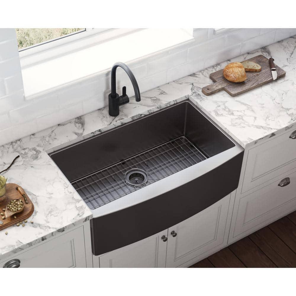 Ruvati 30-inch Apron-Front Farmhouse Kitchen Sink - Stainless Steel
