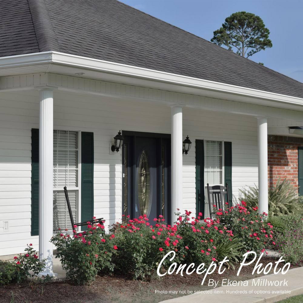 6" x 9' Endura-Aluminum Wellington Style Column, Square Shaft (For Post Wrap Installation), Non-Tapered, Gloss White Finish w/ Capital & Base