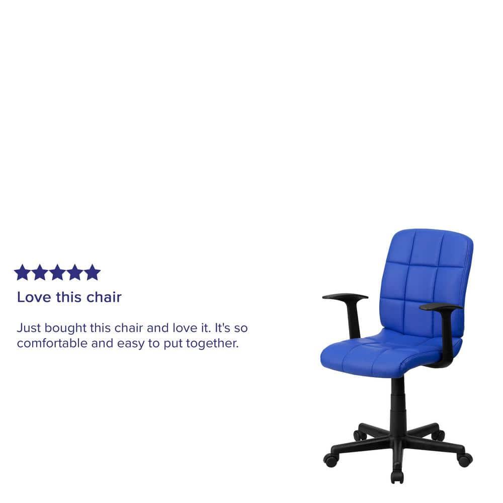 ColorLife Bonavant Mid-Back Quilted Vinyl Swivel Task Office Chair