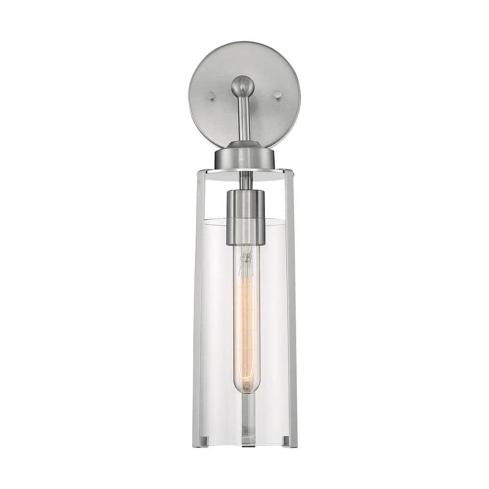 Nuvo Lighting Marina - 1 Light Sconce with Clear Glass - Brushed Nickel Finish