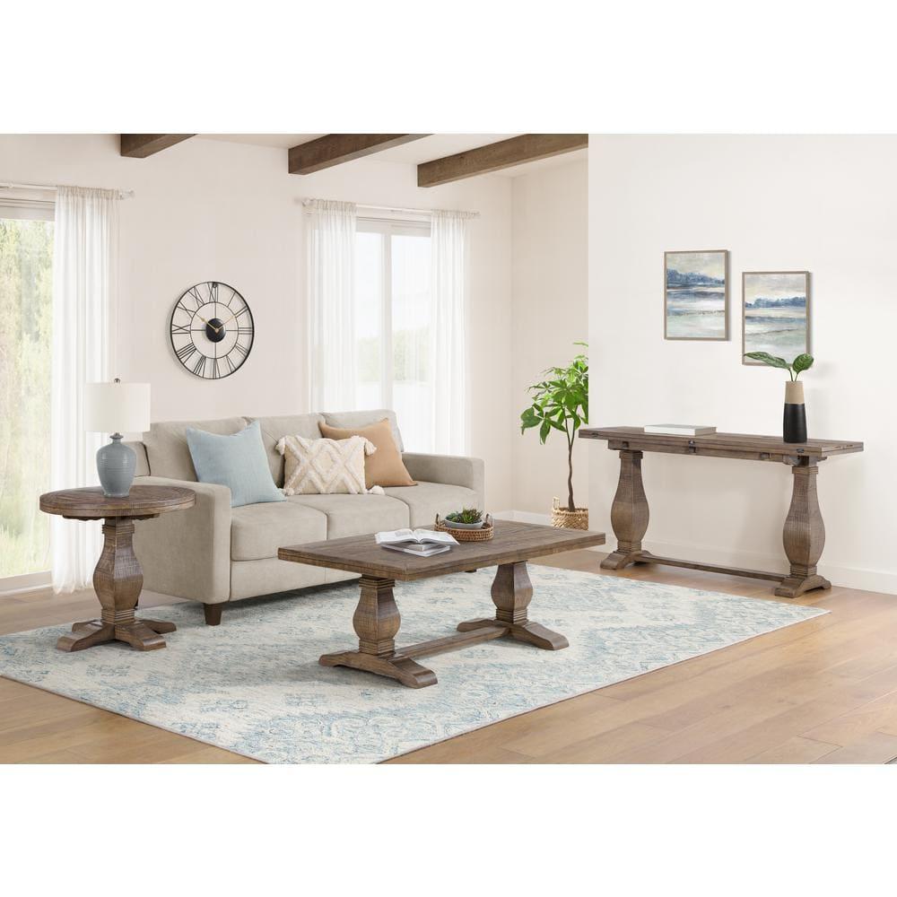 Martin Svensson Home Napa Pedestal Coffee Table, Reclaimed Natural