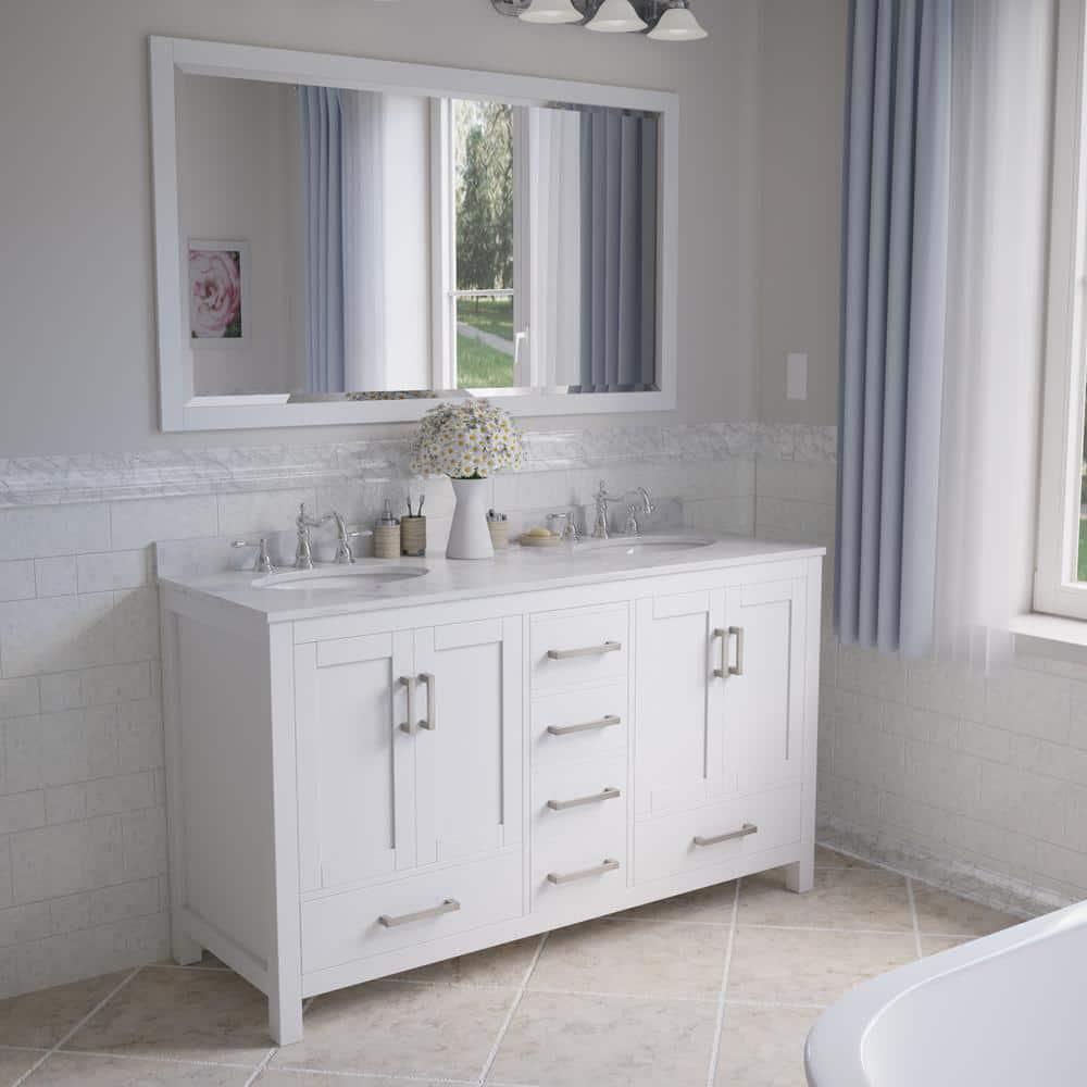 Wyndham Collection Sheffield 59" Freestanding Double Vanity Base Only