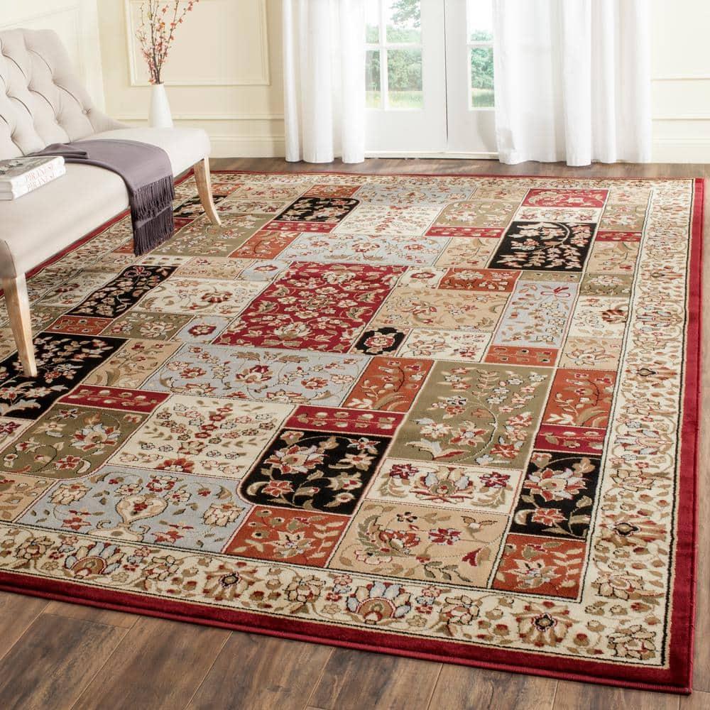 Lyndhurst LNH318 Power Loomed Area Rug - Multi/Ivory - 10'x10' - Safavieh
