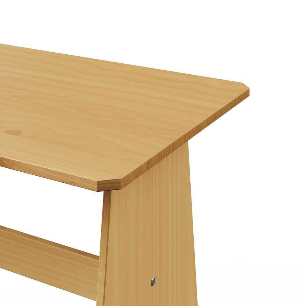 Natural Pine 3-Piece Dining Set with Benches