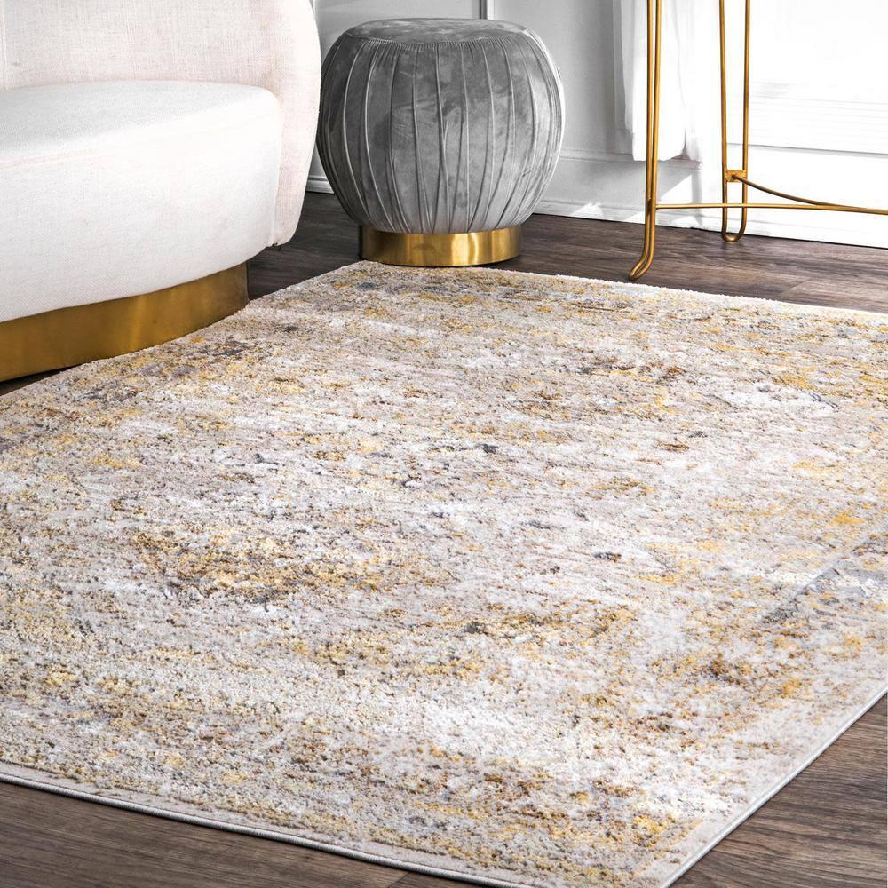 Nuloom Madisson Medallion 2x10 Runner Indoor Area Rug for Living Room Bedroom Dining Room Entryway Hallway Kitchen, Gold/Ivory