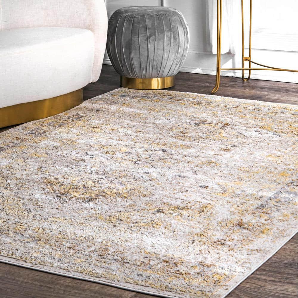 Nuloom Madisson Medallion 2x8 Runner Indoor Area Rug for Living Room Bedroom Dining Room Entryway Hallway Kitchen, Gold/Ivory