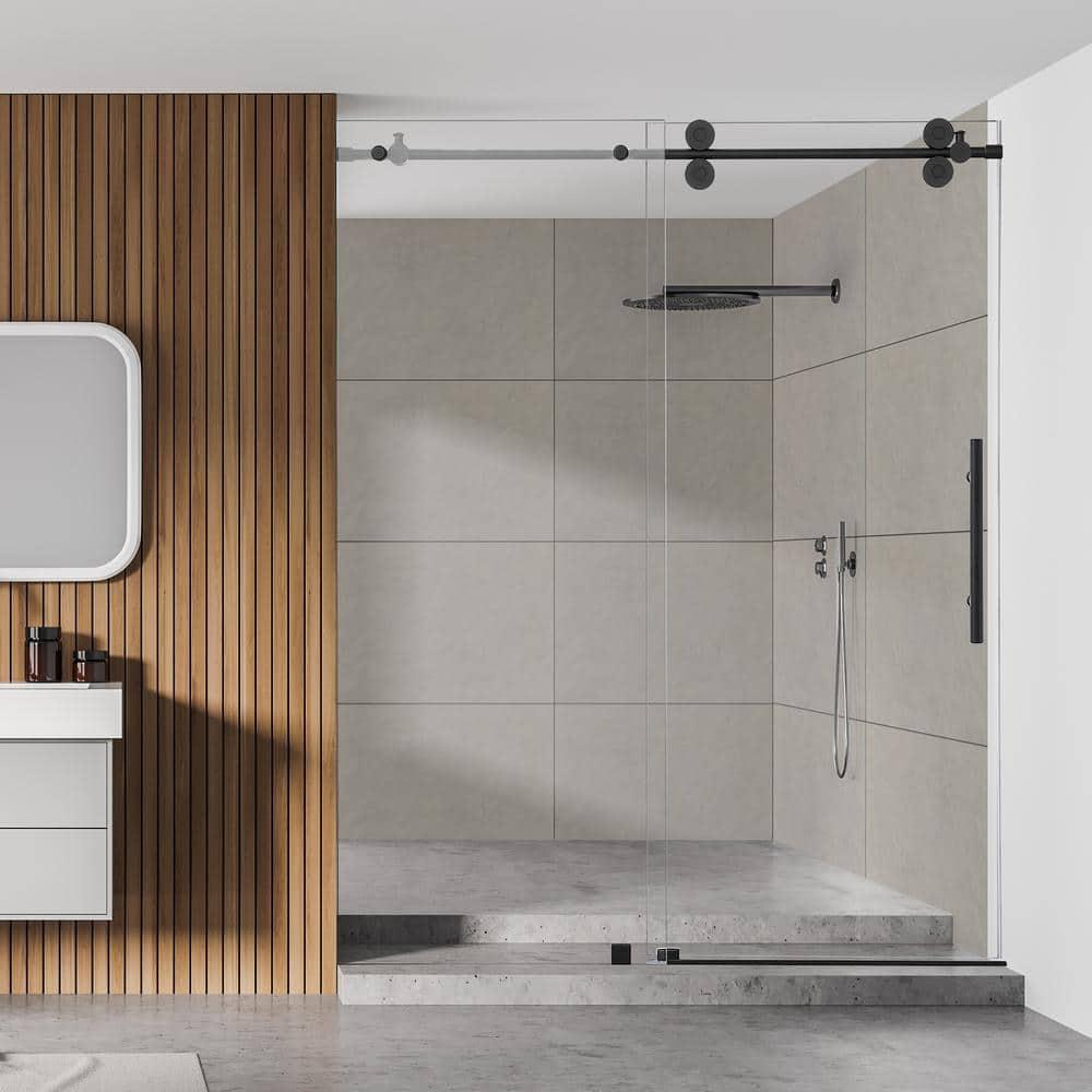 56" - 60" W x 78" H Single Sliding Frameless Shower Door