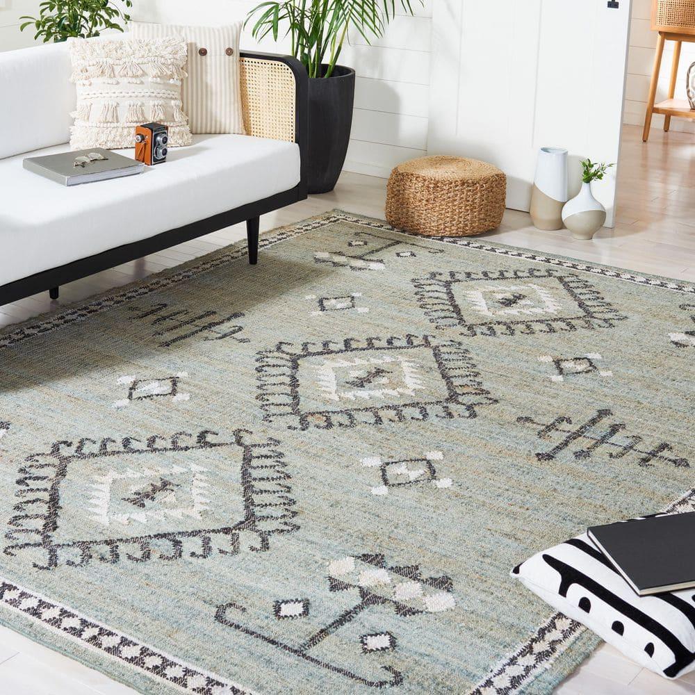 SAFAVIEH Kilim Lisette Tribal Area Rug, Blue/Black, 9' x 12'