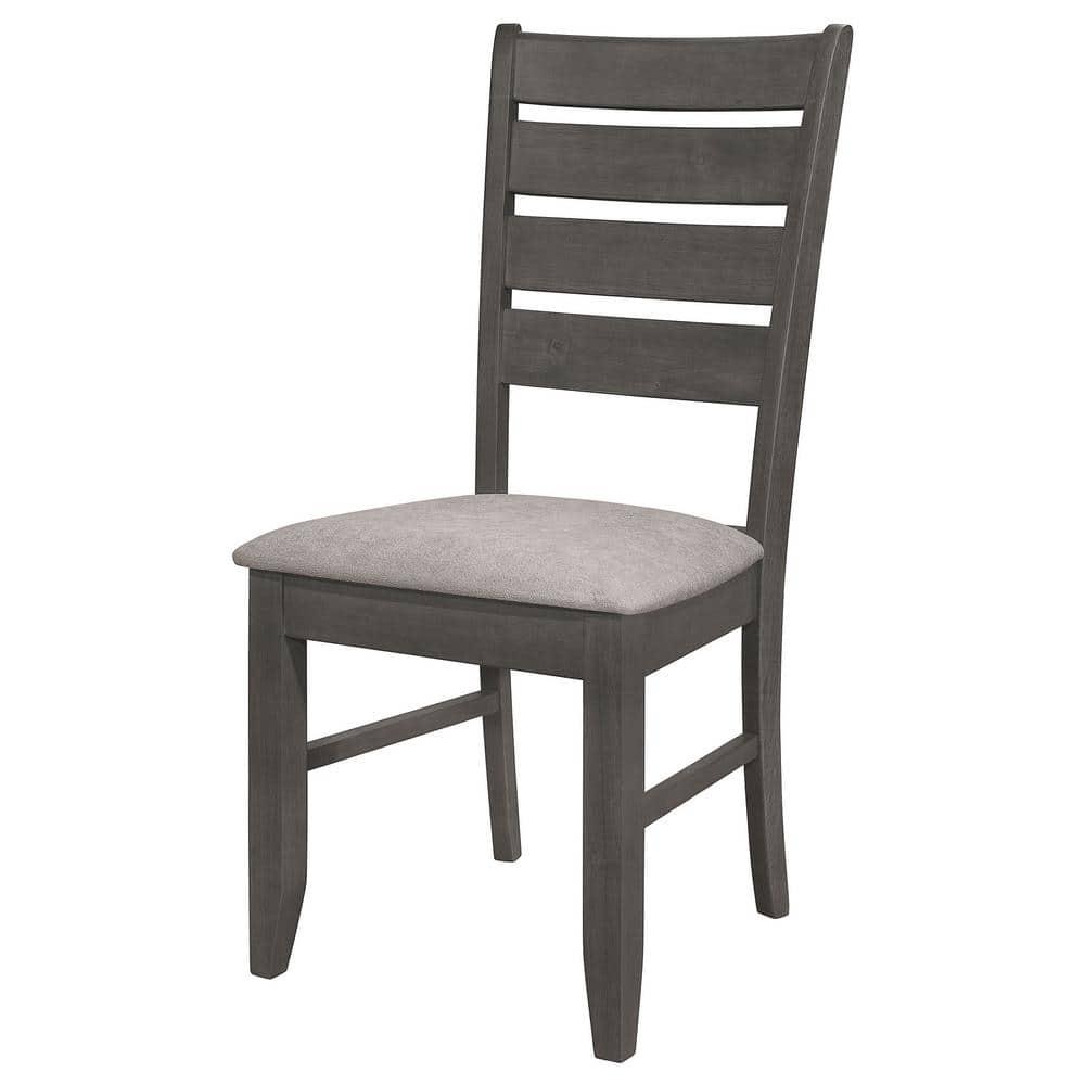 Newline Dalila Wood Dining Side Chair Dark Grey (Set Of 2)