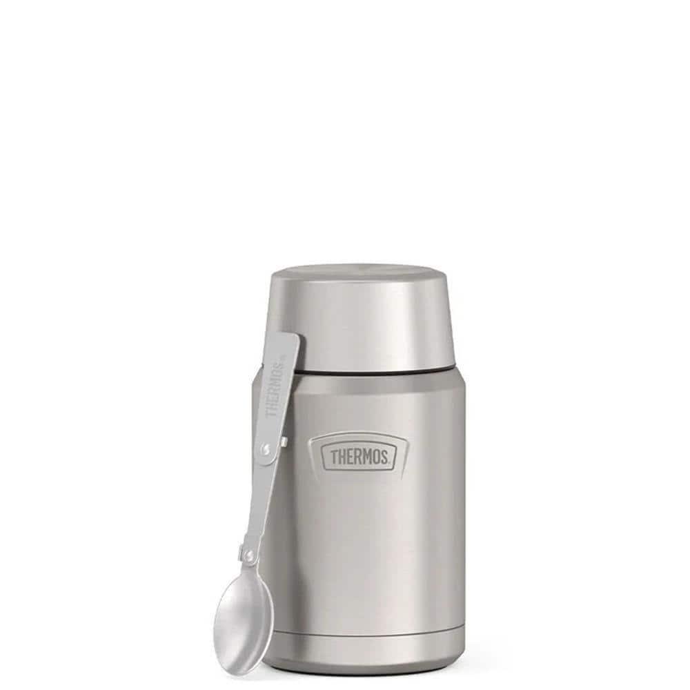 Thermos Stainless Steel Insulated Food Jar with Spoon, 24oz, Matte Stainless Steel