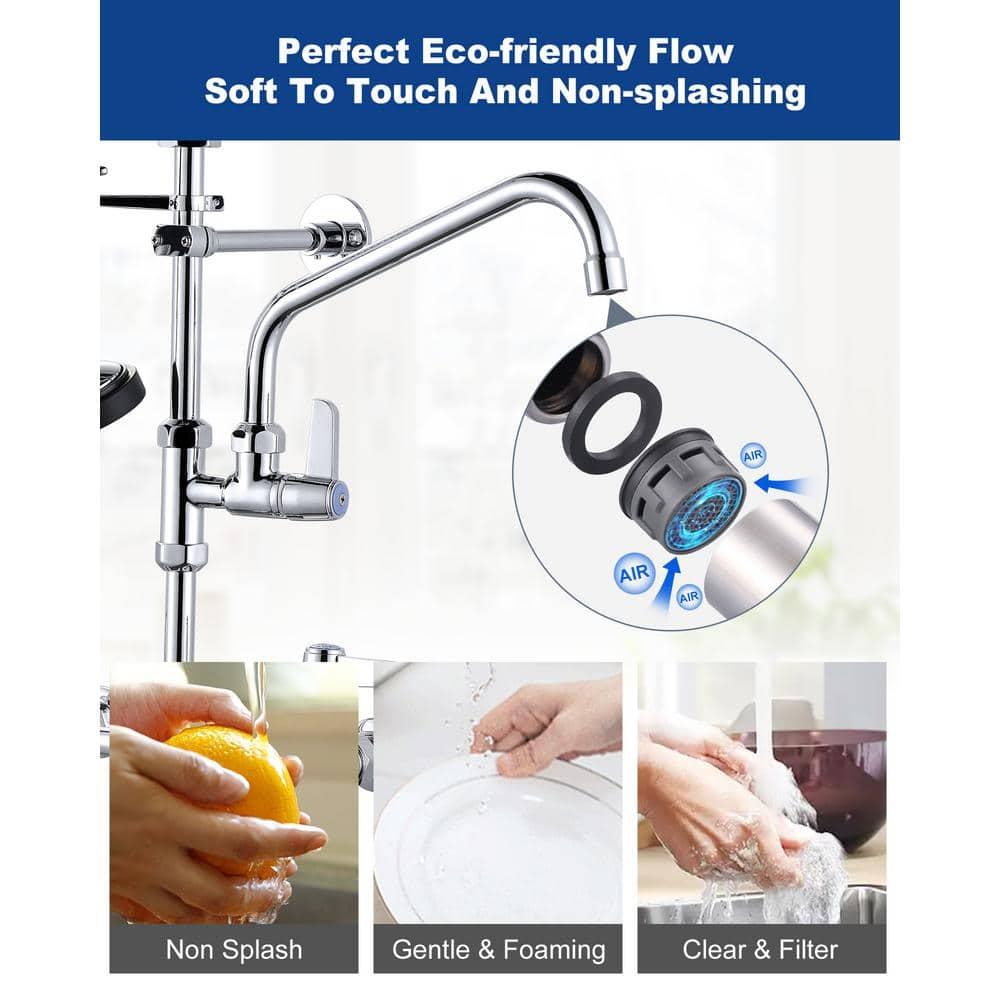 iVIGA Commercial Kitchen Faucet with Pre-Rinse Sprayer 36 Inch 2314300C-36-WF