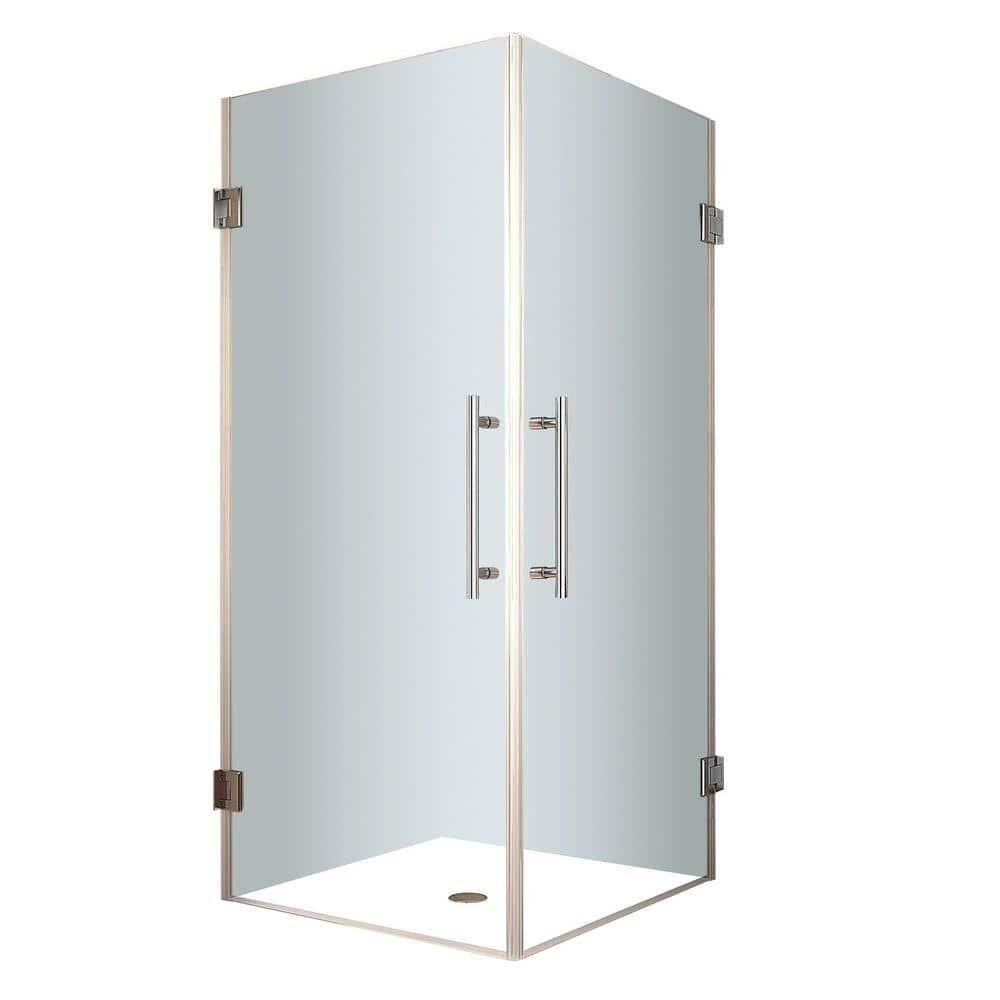 Aston Vanora 30" x 72" Square Hinged Shower Enclosure SEN989-CH-30-10