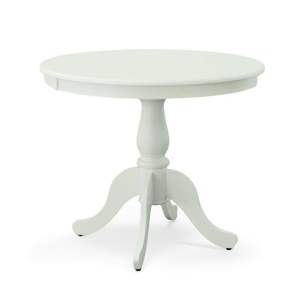 Carolina Classics Fairview 36" Round Pedestal Dining Table in White