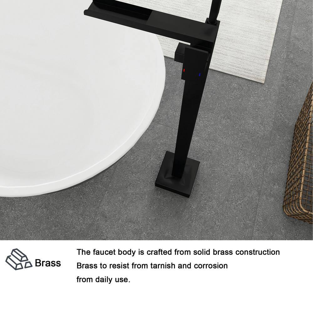 Floor Tub Filler with Diverter