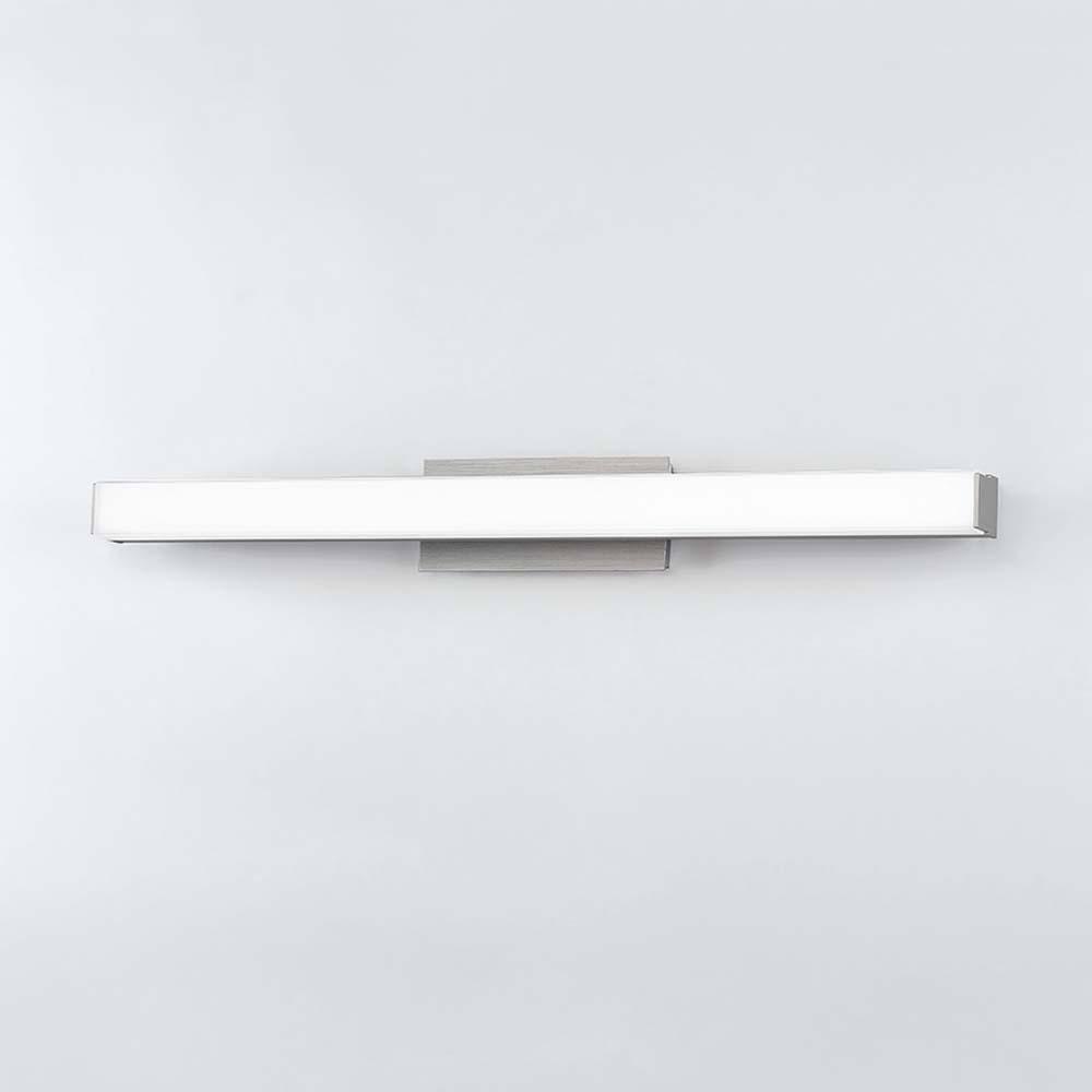 SQTRFC Brink 12in LED Bathroom Vanity or Wall Light 3-CCT 2700K-3000K-3500K Set to 3000K in Brushed Aluminum