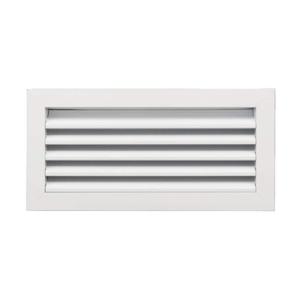 14 in. x 6 in. Aluminum Exterior Return Air Grille in White