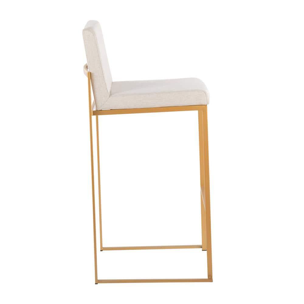Rego Upholstered Counter Stool with Metal Frame