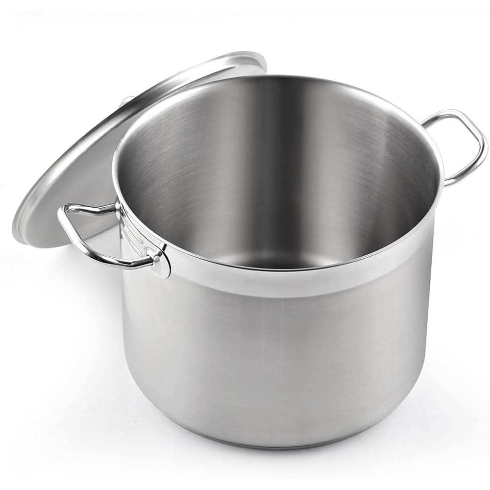 Cooks Standard Stainless Steel Stockpots, 20 Quart Professional Grade Large Stock Pot with Lid, Oven Safe Kitchen Big Pot for Cooking, Ollas de Cocina