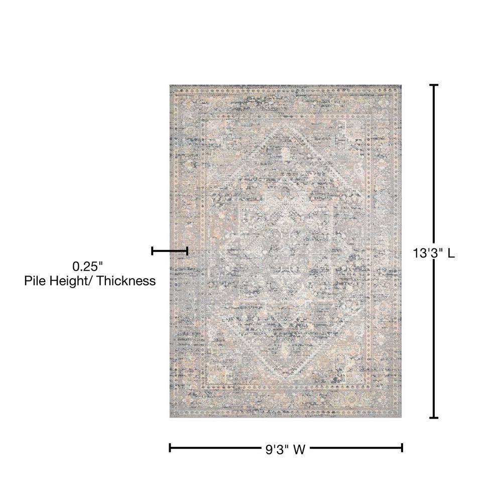 Loloi II Lucia Oriental Grey / Sunset Area Rug