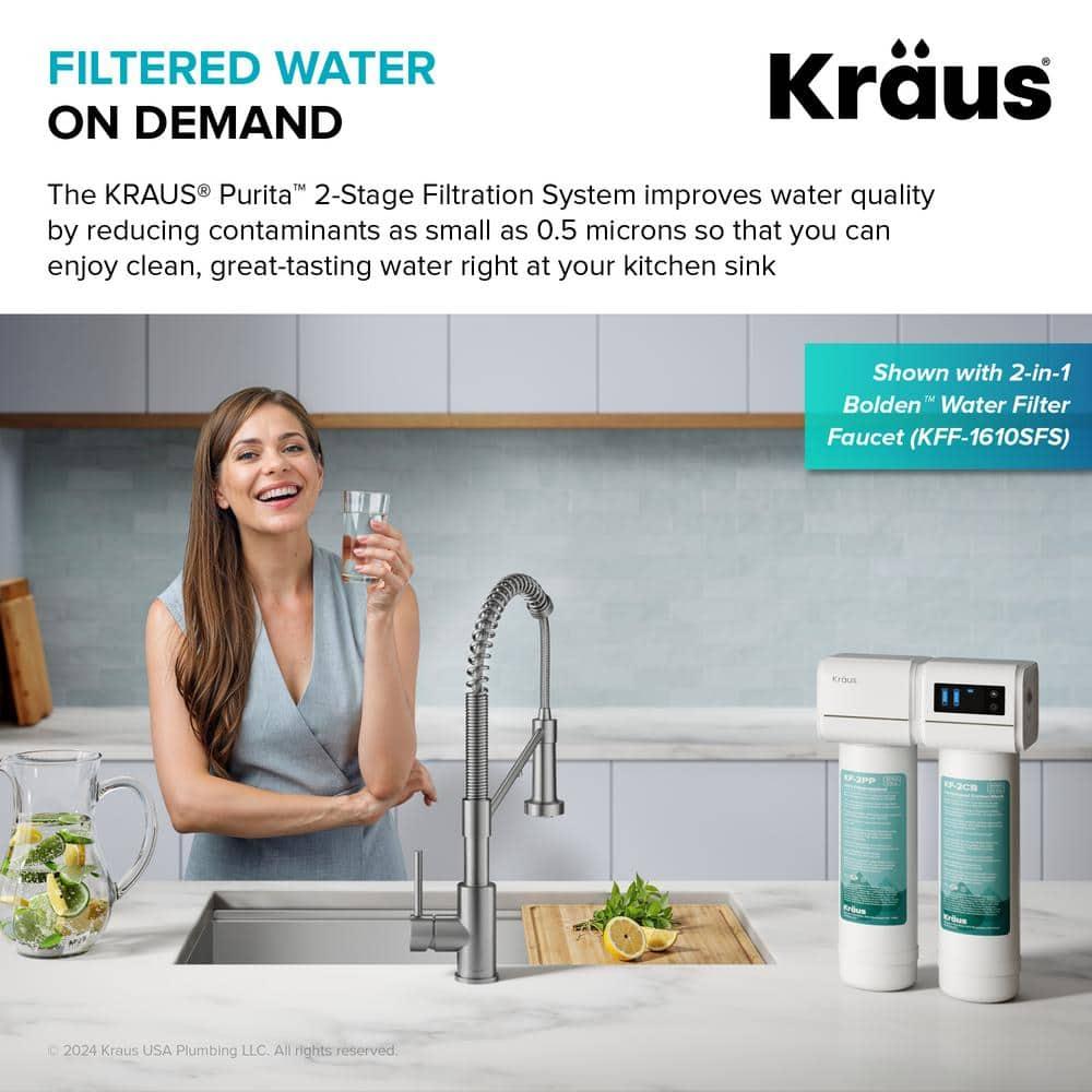 Purita White Dual-Stage Under Sink Water Filtration System