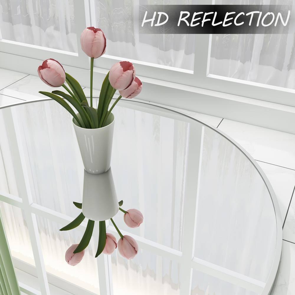 Amara Round High Quality Aluminum Alloy Framed French Cleat Mounted Wall Decor Bathroom Vanity Mirror with 5-Year Warranty