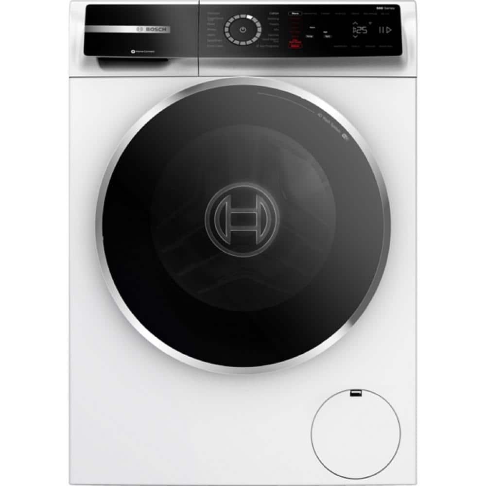 Bosch 500 Series White Smart Front Load Washer with Stainless Steel Drum