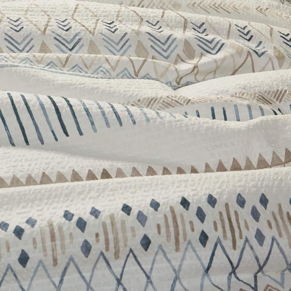Madison Park Fraser 5 Piece Printed Seersucker Comforter Set with Throw Pillows & Reviews | Wayfair