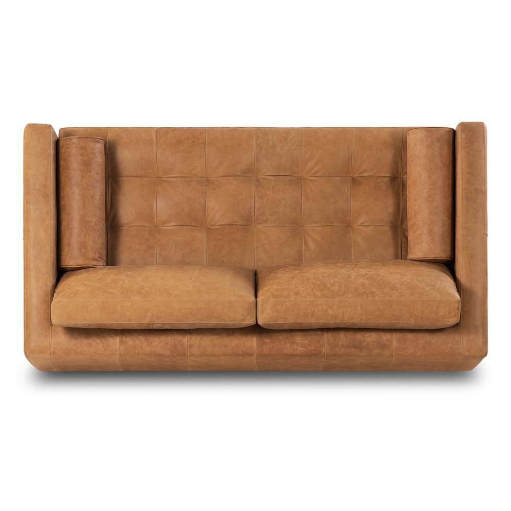 Napa 72'' Full-Grain Genuine Italian Leather Sofa