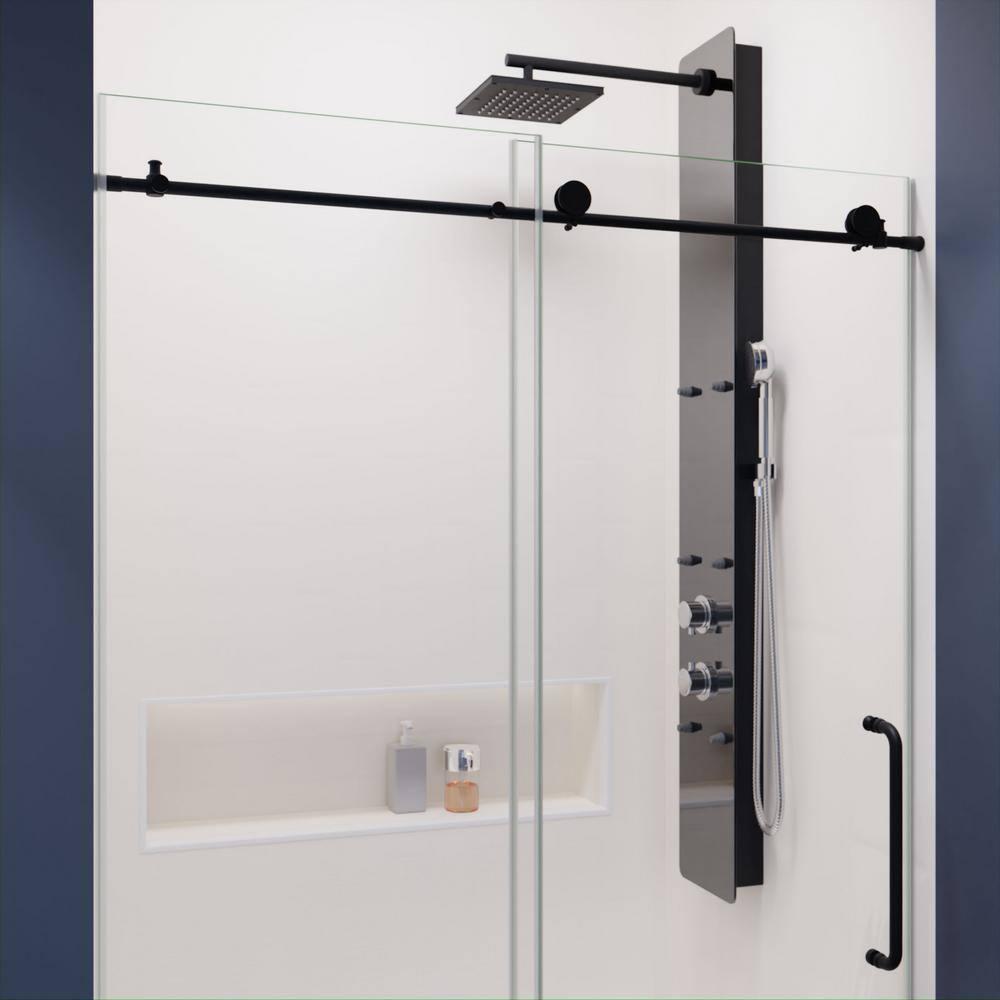 ANZZI SD-AZ13-01MB Madam Series 48" W x 76" H Single Sliding Semi-Frameless Shower Door