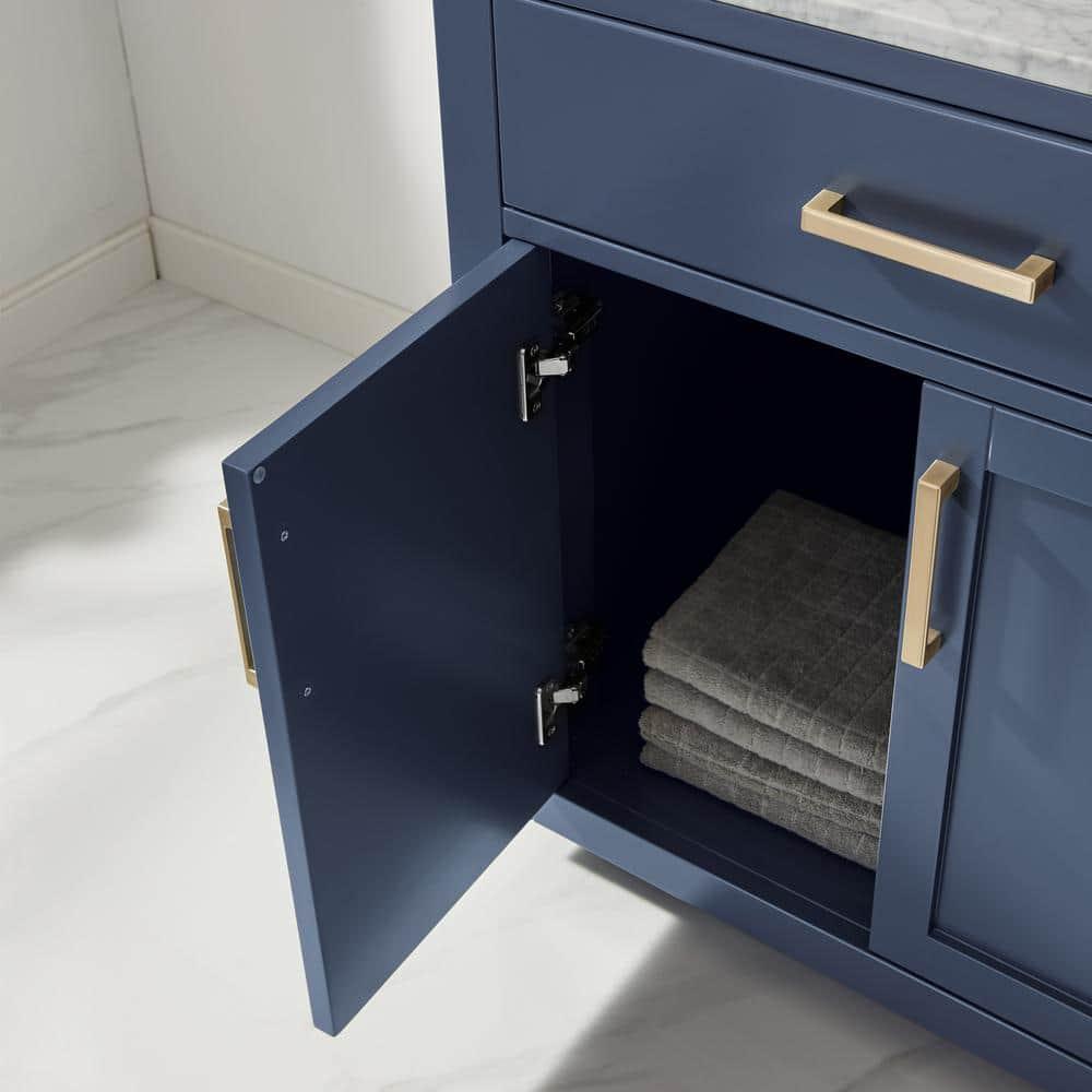 Ivy 30" Marble Countertop Single Vanity w/o Mirror Royal Blue