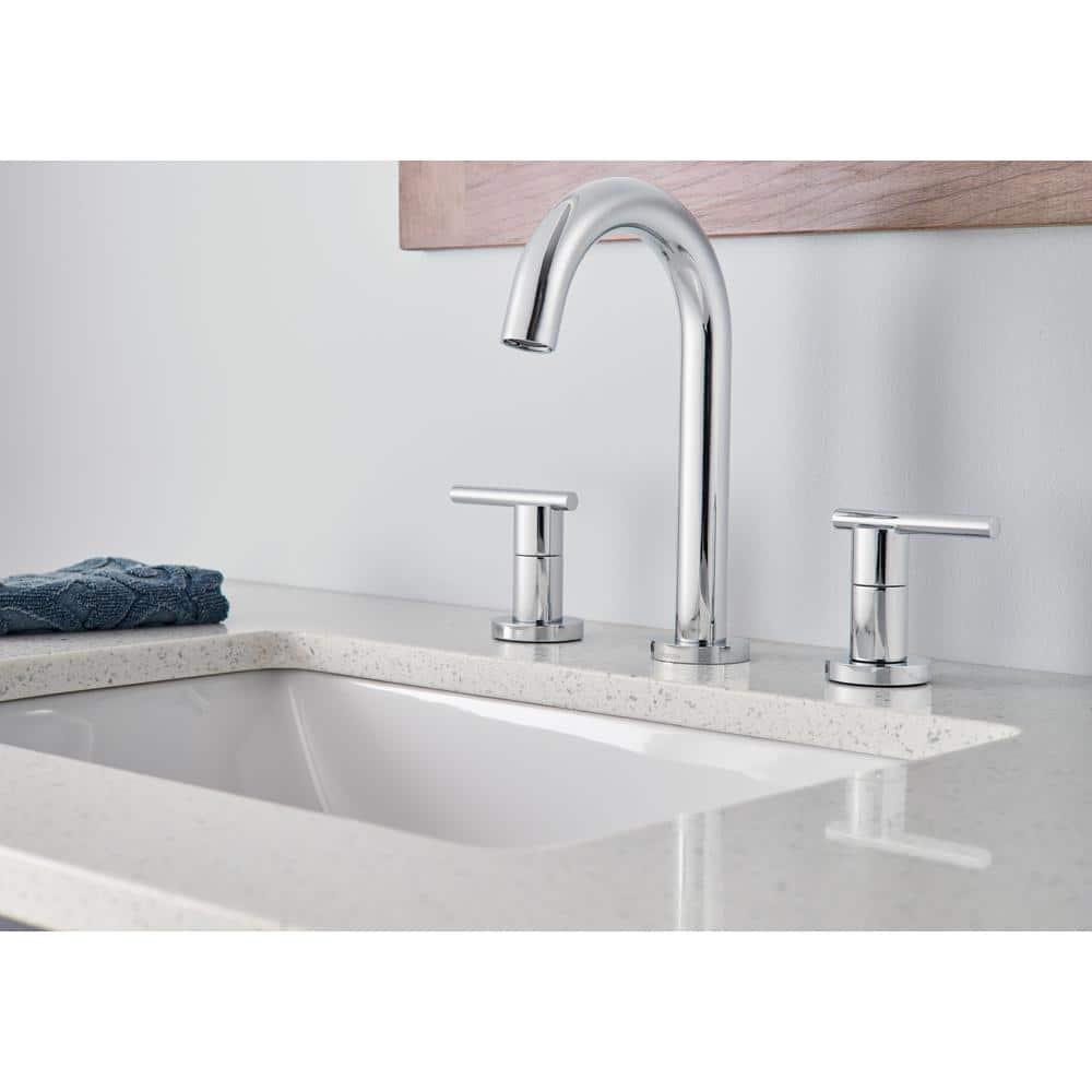 Parma 2-Handle Widespread Bathroom Faucet with Metal Touch Down Drain