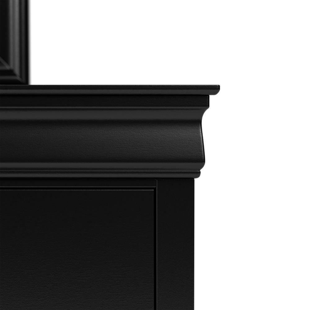 Furniture of America Toni Wood 6-Drawer Dresser with Mirror in Black