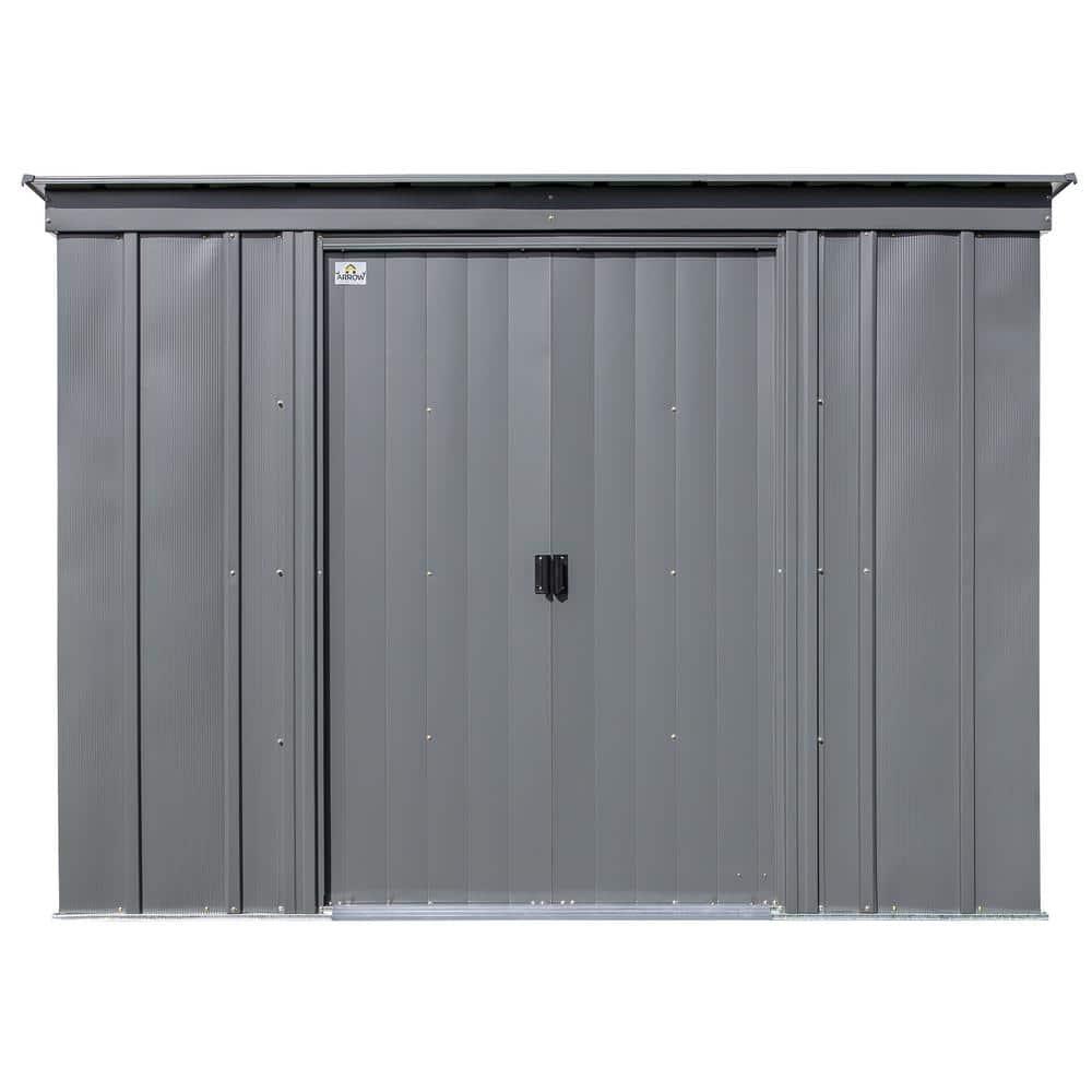 Arrow 8 ft. W x 4 ft. D Galvanized Steel Vertical Storage Shed