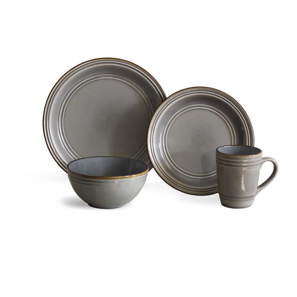 16 Piece Stoneware Dinnerware Set - Service for 4