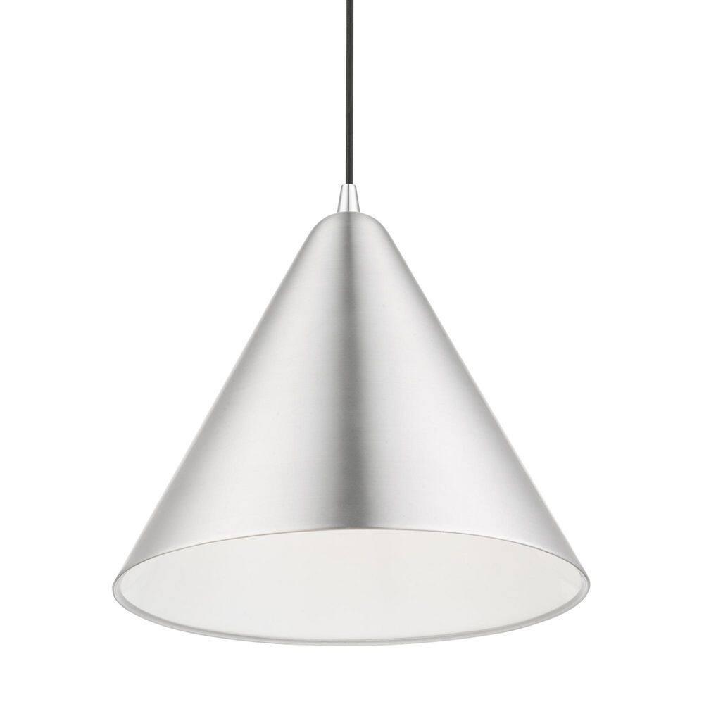 Livex Lighting Dulce 1 - Light Pendant in  Brushed Aluminum/Polished Chrome