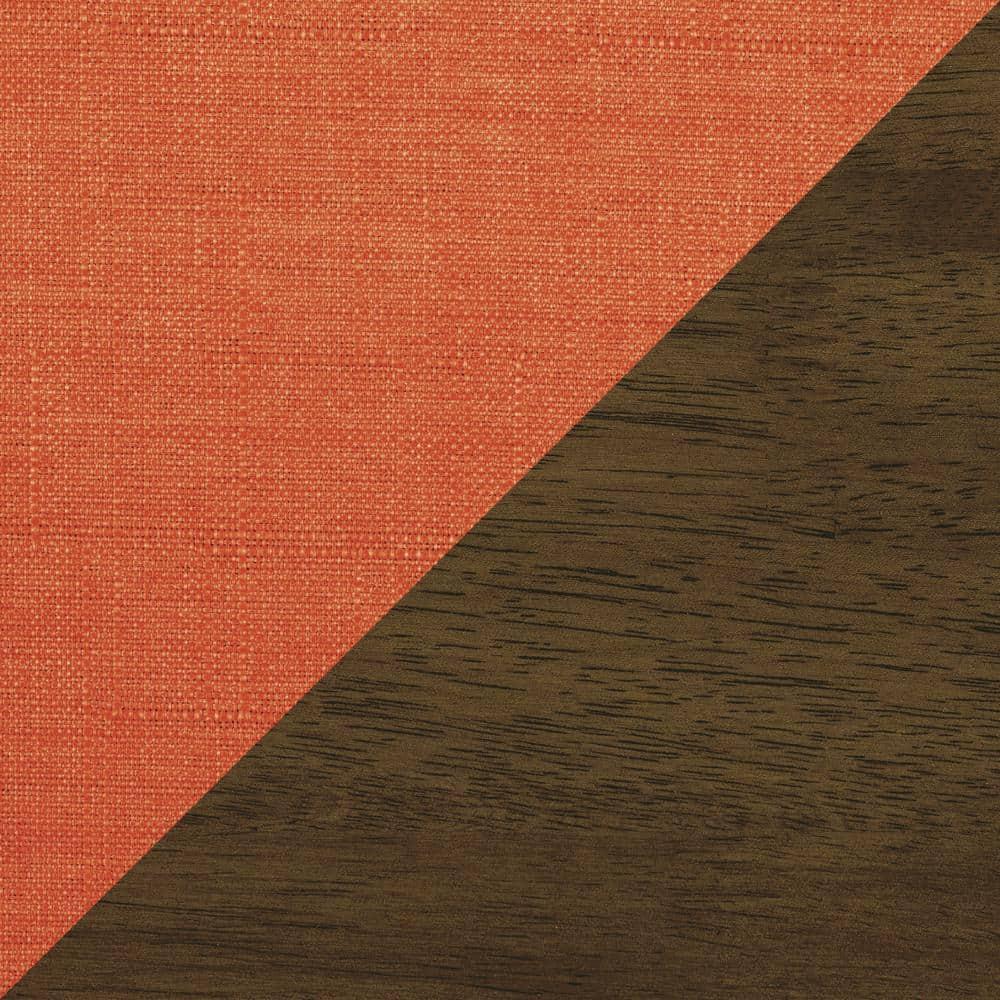 Lexicon Damala Collection Retro Inspired Wood Frame Accent Chair Seat, Orange