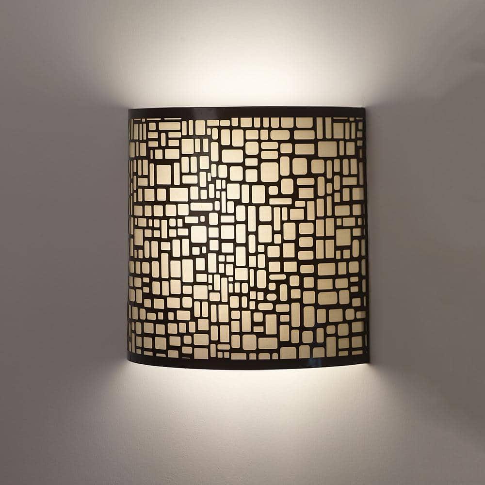 It's Exciting Lighting IEL-2901 London Barrel Wireless Wall Sconce, Amber, Wall, 9.88 in L x 3.90 in W x 9.87 in H