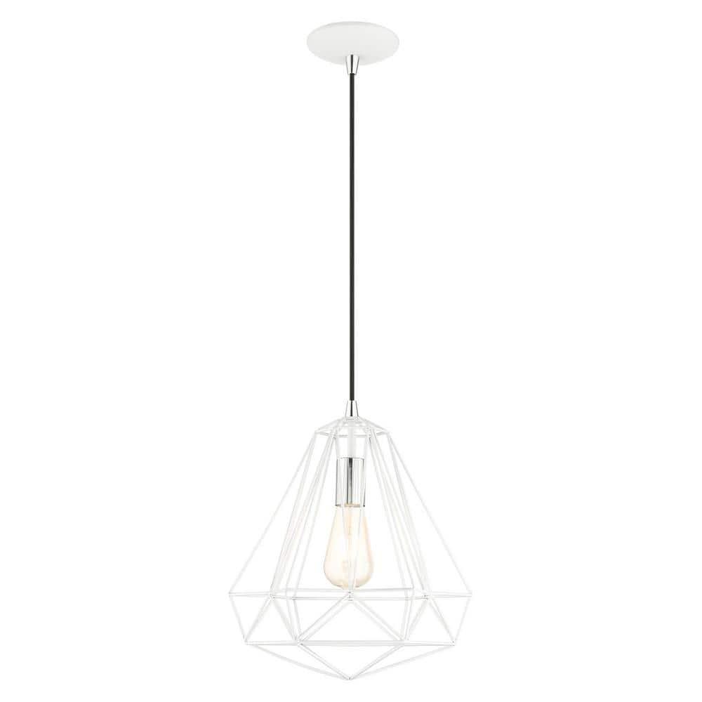 Livex Lighting Knox 1 - Light Pendant in  Shiny White