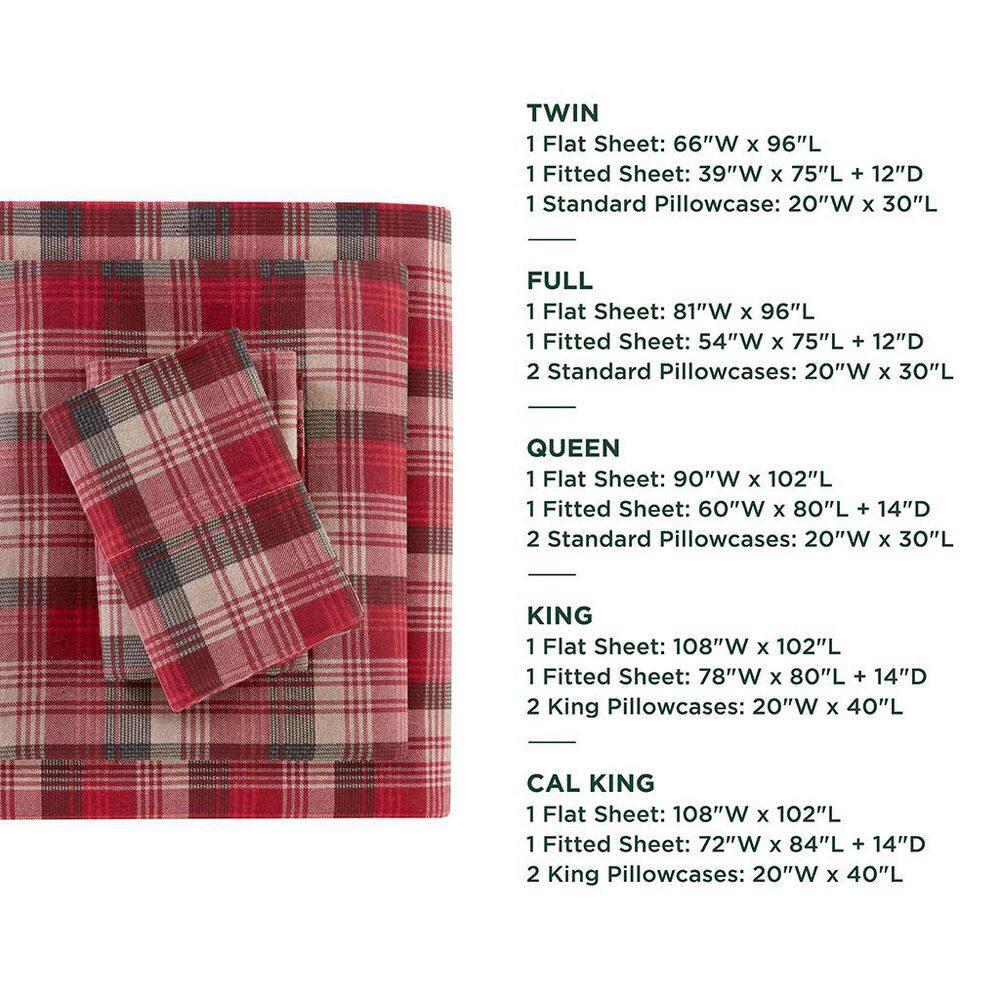 Woolrich 100% Cotton Flannel Sheet Set