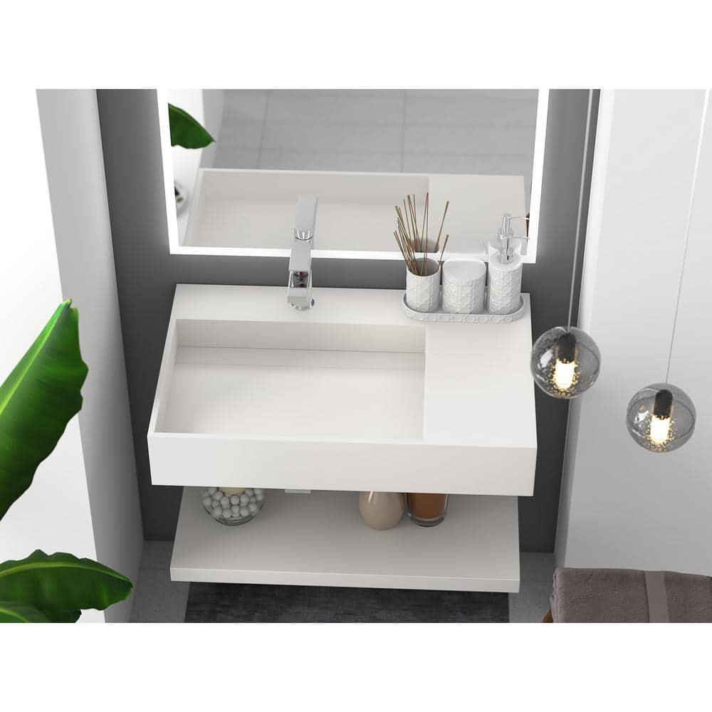 Juniper 30" Wall Mounted Bathroom Sink With Left Basin