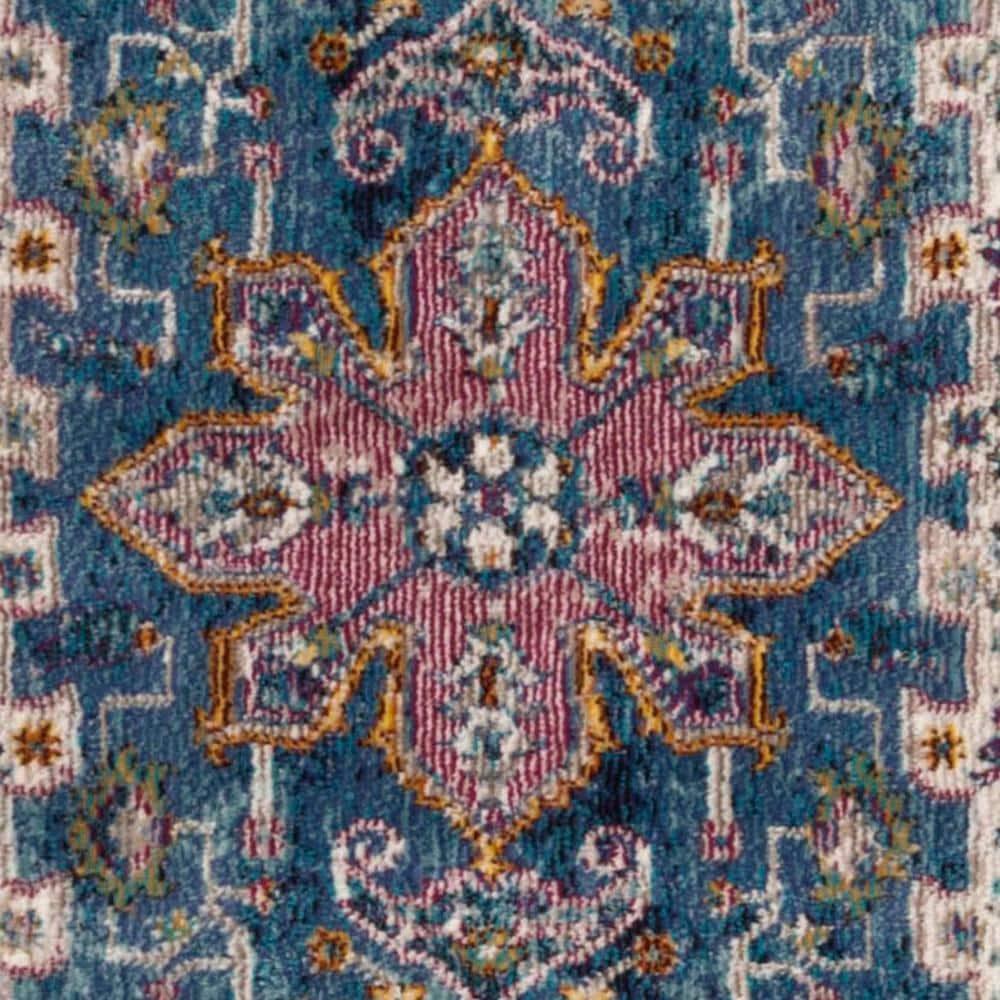 Aria ARA160 Power Loomed Runner Rug - Blue/Creme - 2'x6' - Safavieh.