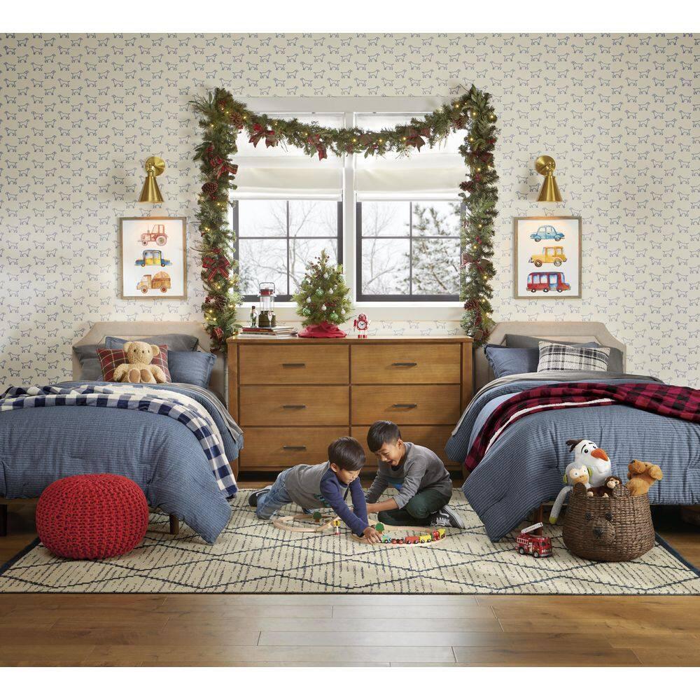 Fraser Hill Farm 2-ft. Newberry Pine Artificial Tree with Battery-Operated LED String Lights
