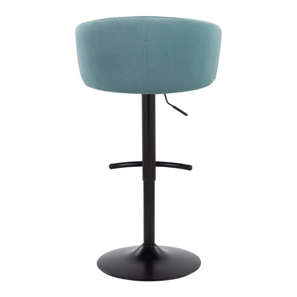LumiSource Swivel Upholstered Adjustable Height Counter Stool with Metal Frame