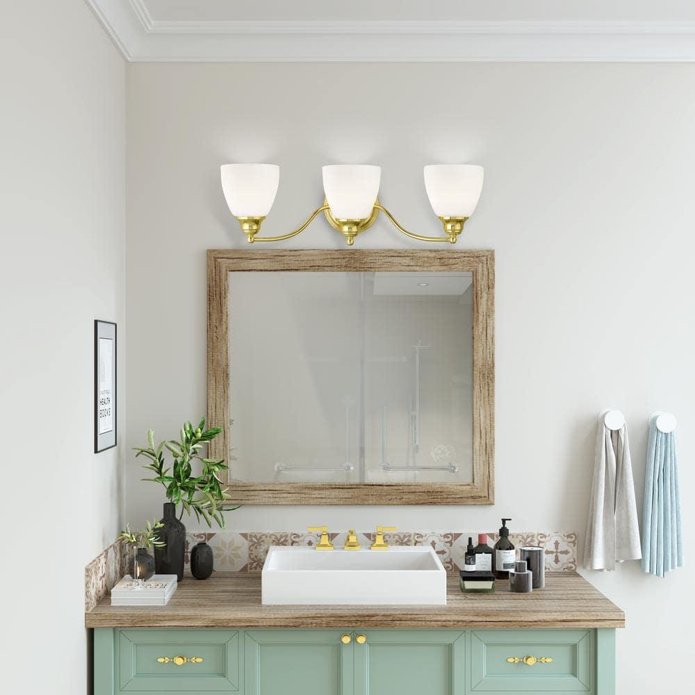 Livex Lighting Somerville 3 - Light Vanity in  Polished Brass