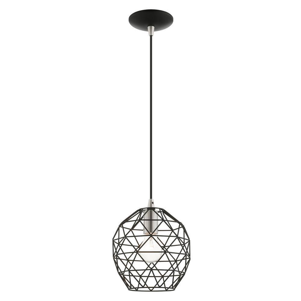 Livex Lighting Geometric Shade 1 - Light Pendant in  Black