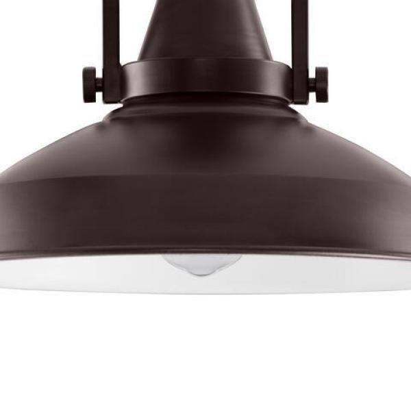 Wilhelm 12 in. 1-Light Bronze Farmhouse Semi-Flush Mount Kitchen Ceiling Light Fixture