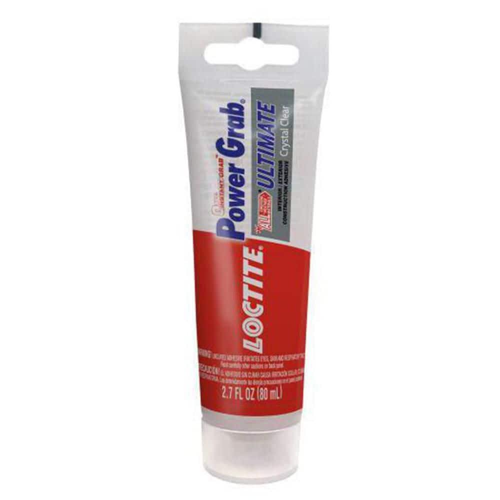 Loctite Power Grab Construction Adhesive Ultimate Crystal Clear, Pack of 1, Clear 2.7 fl oz Tube