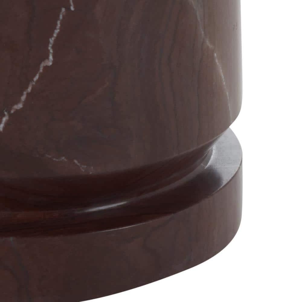 Valentia Pink Marble Round Pedestal Accent Table