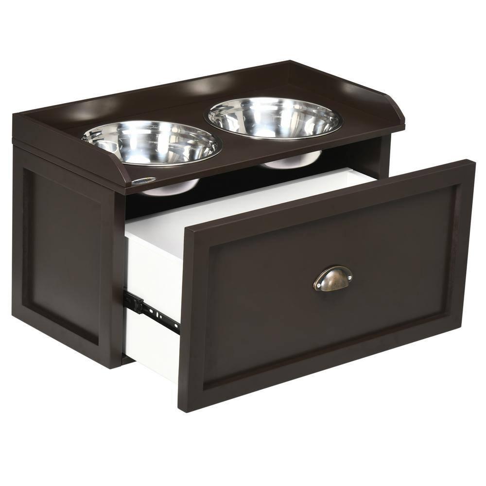 Pawhut 8.48 Cups Elevated Feeder
