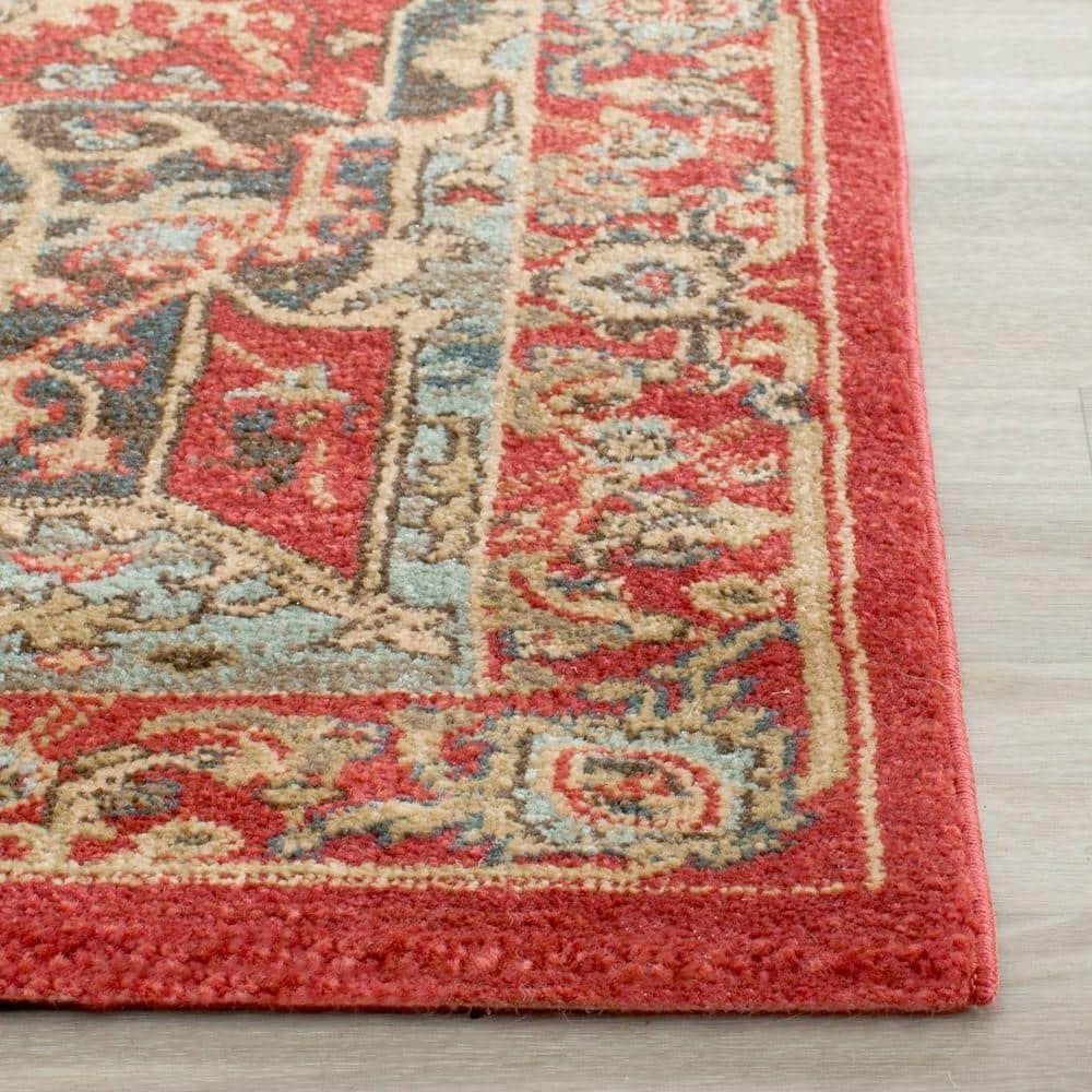 Mahal MAH625 Power Loomed Indoor Runner Rug - Red/Red - 2'2"x6' - Safavieh.
